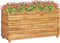 vidaXL - Plantenbak - verhoogd - 100x40x38 - cm - gerecycled - teakhout - en - staal