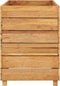 vidaXL - Plantenbak - verhoogd - 100x40x38 - cm - gerecycled - teakhout - en - staal