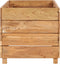 vidaXL - Plantenbak - verhoogd - 100x40x38 - cm - gerecycled - teakhout - en - staal