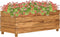 vidaXL - Plantenbak - verhoogd - 100x40x38 - cm - gerecycled - teakhout - en - staal