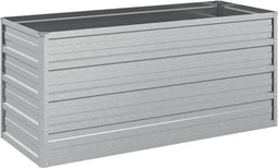 vidaXL - Plantenbak - verhoogd - 100x40x45 - cm - gegalvaniseerd - staal - zilver