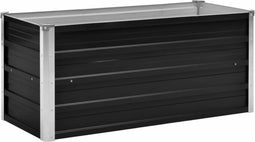 vidaXL - Plantenbak - verhoogd - 100x40x45 - cm - gegalvaniseerd - staal - antraciet