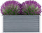 vidaXL - Plantenbak - verhoogd - 100x40x45 - cm - gegalvaniseerd - staal - grijs