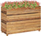 vidaXL - Plantenbak - verhoogd - 100x40x72 - cm - gerecycled - teakhout - en - staal