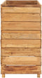 vidaXL - Plantenbak - verhoogd - 100x40x72 - cm - gerecycled - teakhout - en - staal