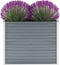 vidaXL - Plantenbak - verhoogd - 100x40x77 - cm - gegalvaniseerd - staal - grijs