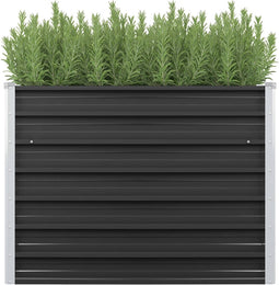 vidaXL - Plantenbak - verhoogd - 100x40x77 - cm - gegalvaniseerd - staal - antraciet