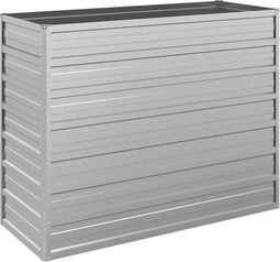 vidaXL - Plantenbak - verhoogd - 100x40x77 - cm - gegalvaniseerd - staal - zilver