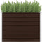 vidaXL - Plantenbak - verhoogd - 100x40x77 - cm - gegalvaniseerd - staal - bruin