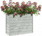 vidaXL - Plantenbak - verhoogd - 100x40x77 - cm - gegalvaniseerd - staal - zilver