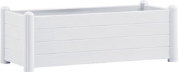 vidaXL - Plantenbak - verhoogd - 100x43x35 - cm - PP - wit