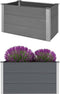vidaXL - Plantenbak - verhoogd - 100x50x54 - cm - HKC - grijs