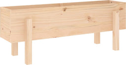vidaXL - Plantenbak - verhoogd - 101x30x38 - cm - massief - grenenhout