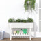 vidaXL - Plantenbak - verhoogd - 101x30x69 - cm - massief - grenenhout - wit