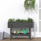 vidaXL - Plantenbak - verhoogd - 101x30x69 - cm - massief - grenenhout - grijs