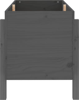 vidaXL - Plantenbak - verhoogd - 101x50x57 - cm - massief - grenenhout - grijs