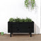 vidaXL - Plantenbak - verhoogd - 101x50x57 - cm - massief - grenenhout - zwart