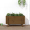 vidaXL - Plantenbak - verhoogd - 101x50x57 - cm - massief - grenenhout - honingbruin