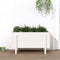 vidaXL - Plantenbak - verhoogd - 101x50x57 - cm - massief - grenenhout - wit