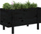 vidaXL - Plantenbak - verhoogd - 101x50x57 - cm - massief - grenenhout - zwart