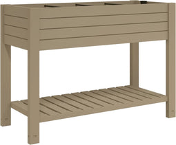 vidaXL - Plantenbak - verhoogd - 110x45x79 - cm - polypropeen - lichtbruin
