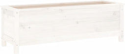 vidaXL - Plantenbak - verhoogd - 119,5x40x39 - cm - massief - grenenhout - wit