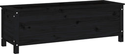 vidaXL - Plantenbak - verhoogd - 119,5x40x39 - cm - massief - grenenhout - zwart