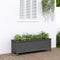 vidaXL - Plantenbak - verhoogd - 119,5x40x39 - cm - massief - grenenhout - grijs