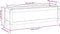 vidaXL - Plantenbak - verhoogd - 119,5x40x39 - cm - massief - grenenhout - grijs