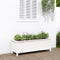 vidaXL - Plantenbak - verhoogd - 119,5x40x39 - cm - massief - grenenhout - wit