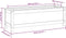 vidaXL - Plantenbak - verhoogd - 119,5x40x39 - cm - massief - grenenhout