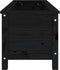 vidaXL - Plantenbak - verhoogd - 119,5x40x39 - cm - massief - grenenhout - zwart
