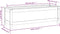 vidaXL - Plantenbak - verhoogd - 119,5x40x39 - cm - massief - grenenhout - zwart