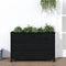 vidaXL - Plantenbak - verhoogd - 119,5x40x78 - cm - massief - grenenhout - zwart