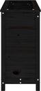 vidaXL - Plantenbak - verhoogd - 119,5x40x78 - cm - massief - grenenhout - zwart