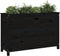 vidaXL - Plantenbak - verhoogd - 119,5x40x78 - cm - massief - grenenhout - zwart