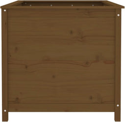 vidaXL - Plantenbak - verhoogd - 119,5x82,5x78 - cm - massief - grenen - honingbruin