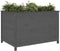 vidaXL - Plantenbak - verhoogd - 119,5x82,5x78 - cm - massief - grenenhout - grijs