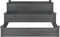 vidaXL - Plantenbak - verhoogd - 120x120x56 - cm - massief - vurenhout - grijs