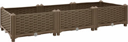 vidaXL - Plantenbak - verhoogd - 120x40x23 - cm - polypropyleen