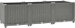 vidaXL - Plantenbak - verhoogd - 120x40x38 - cm - polypropeen