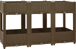 vidaXL - Plantenbak - verhoogd - 120x40x71 - cm - polypropyleen
