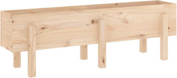 vidaXL - Plantenbak - verhoogd - 121x30x38 - cm - massief - grenenhout