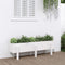 vidaXL - Plantenbak - verhoogd - 121x30x38 - cm - massief - grenenhout - wit