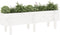vidaXL - Plantenbak - verhoogd - 121x30x38 - cm - massief - grenenhout - wit
