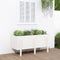 vidaXL - Plantenbak - verhoogd - 121x50x57 - cm - massief - grenenhout - wit