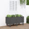 vidaXL - Plantenbak - verhoogd - 121x50x57 - cm - massief - grenenhout - grijs