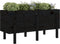 vidaXL - Plantenbak - verhoogd - 121x50x57 - cm - massief - grenenhout - zwart