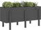 vidaXL - Plantenbak - verhoogd - 121x50x57 - cm - massief - grenenhout - grijs