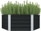 vidaXL - Plantenbak - verhoogd - 129x129x45 - cm - gegalvaniseerd - staal - antraciet